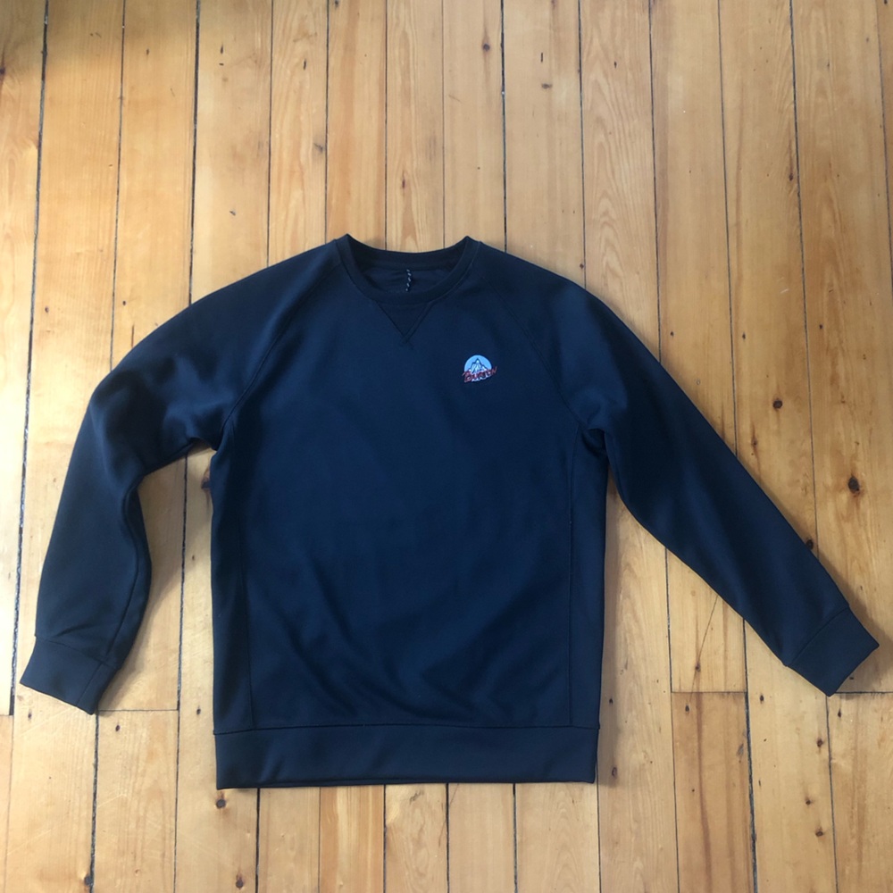 Burton Weatherproof Crewneck Fleece Sweatshirt Men’s Medium Black Dry Ride